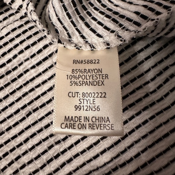 Max Studio Stripe Knit Cap Sleeve Asymmetrical Dress - NWT - Size L - Picture 9 of 11